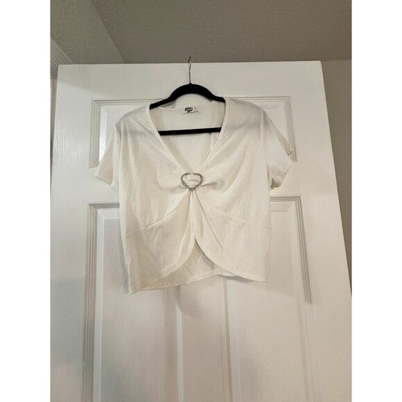 Tops - White crop top